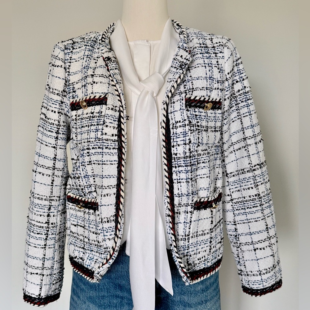 Zara Tweed Textured Jacket / Cardigan